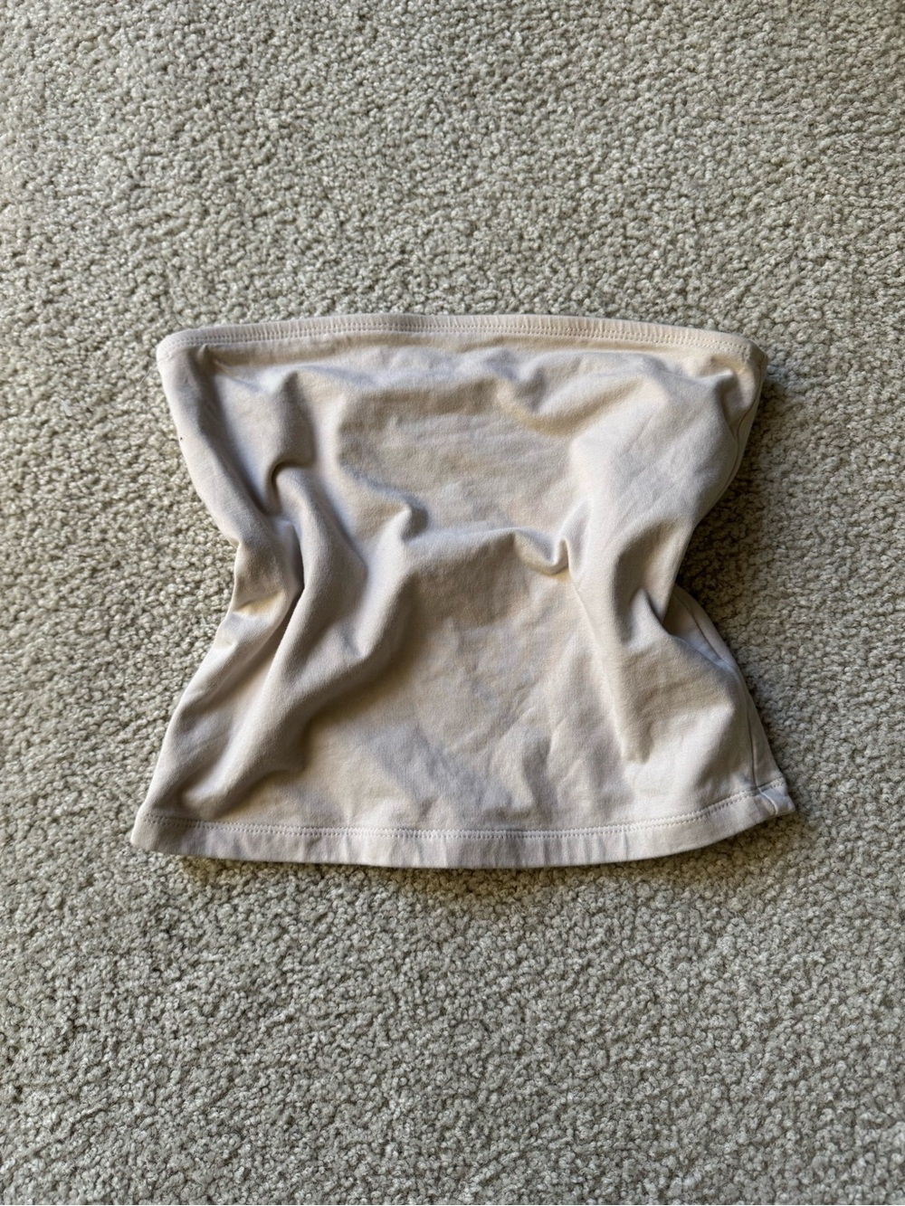 Old Navy Cream Strapless Tube Crop Top casual tee
